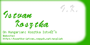 istvan kosztka business card